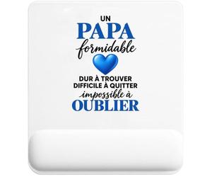 Tapis de Souris Papa Formidable | Tapis Ergonomique 22 × 18 cm Repose-Poignet Mousse | Bureau Télétravail Études | Idée Cadeau Fête des Pères Collègue Noël