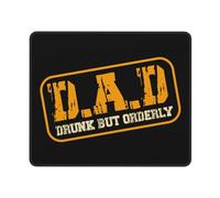 Tapis De Souris Papa Ivre mais Ordonné Mousepad De Bureau Lavable Tapis De Bureau Étanche Tapis De Souris De Jeu pour Bureau Gaming Clavier 25X30Cm