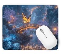 Tapis De Souris Papillon Mouse Pad Petit 25 x 21 cm, Rêve Tapis Souris Gamer, Base en Caoutchouc Imperméable et Antidérapante, Offrez-Vous Une Glisse Ultra-Douce et Un Suivi Optimal Jeux p1j-445