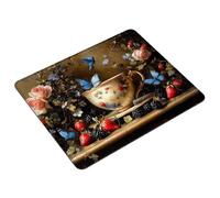 Tapis de Souris Papillon Tapis Souris Gaming Fleur Mouse Pad avec Bords Cousus et Base en Caoutchouc Antidérapant, Petit Portable Mousepad pour Gamer, PC, Ordinateur Portable, Bureau 24 x 20 cm S0-51