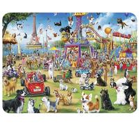 Tapis de Souris Parc d'attractions 22 x 18 cm, Animal Tapis de Souris Gaming Base Antidérapant Caoutchouc avec Coutures sur Les Bords Mousepad Précision et Vitesse pour Maison Deco Bureau, Model959