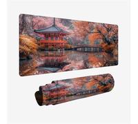 Tapis de Souris Pavillon Tapis Souris XXL 1000x400, sous Main Bureau Fleurs Cerisier Mouse Pad Imperméable, Mousepad avec Base Antidérapante, sous Main Souris à Bords Cousus, Gaming Accessoire H2-908