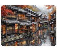 Tapis de Souris Paysage 22 x 18 cm, Rue Tapis de Souris Gaming Base Antidérapant Caoutchouc Coutures sur Les Bords Mousepad Précision et Vitesse Améliorées pour Ordinateur Maison Deco Bureau, Model713