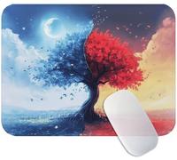 Tapis de Souris Paysage 60 x 40 cm, Tapis Souris Gaming Arbre de Vie, Mouse Pad avec Base Anti-Dérapante en Caoutchouc, Améliore la Précision et la Vitesse, Petit Portable Mouse Pad pour Gamer M3-748