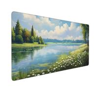 Tapis de Souris Paysage 600x300 mm XXL Tapis Souris Gaming Grand, Mouse Pad Lac Fluvial sous Main Bureau Imperméable et Antidérapant pour PC, Ordinateur Portable, Gamer, Maison, Bureau -MP720