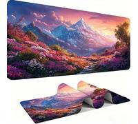 Tapis de Souris Paysage De Montagne XXL 1000x500x3 mm Grand Tapis Souris Bords Cousus Imperméable Antidérapant Grand Accessoire Bureau étendu, Ordinateur Portable Améliore Précision et Vitesse j0xk235