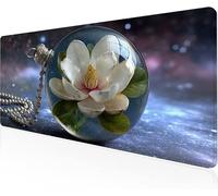 Tapis De Souris Paysage,Sous Main Bureau Boules Fleurs Tapis De Souris XXL Gaming 900x400x3mm Protege Bureau Base AntidéRapante,Durable ImperméAble Tissu Texturé Microtissu AméLiore PréCision Y1-44