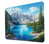 Tapis de Souris - Paysage, Tapis de Souris d'Ordinateur, Base Caoutchouc Anti-Dérapant, Glissement Facile, Résistant aux Eclaboussures, Portable sous Main Bureau Lac (2) - 230 x 180 x 3mm J0-575