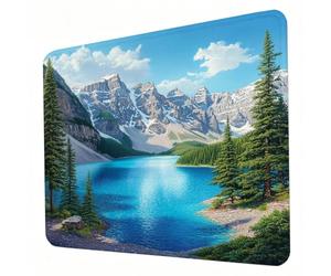 Tapis de Souris - Paysage, Tapis de Souris d'Ordinateur, Base Caoutchouc Anti-Dérapant, Glissement Facile, Résistant aux Eclaboussures, Portable sous Main Bureau Lac (2) - 340 x 280 x 3mm J0-575