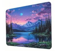 Tapis de Souris Paysage, Tapis de Souris Gaming - Base en Caoutchouc Imperméable et Antidérapante, Suivi et stabilité Optimum, pour Gamer, Ordinateur, PC, Cadeau Homme, lac 320 x 260 x 3mm J0-576