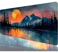 Tapis de Souris Paysage Tapis de Souris Gaming XXL 1000x500x3mm, Mystère Mouse Pad Imperméable et Antidérapant Les Bords à Double Couture Assurent Durabilité, Tandis Microfibre Cadeaux Homme N1-301