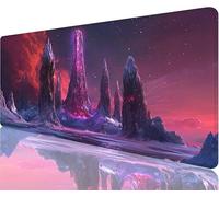 Tapis de Souris Paysage Tapis de Souris Gaming XXL 700x300x3mm, Mystère Mouse Pad Imperméable et Antidérapant Les Bords à Double Couture Assurent Durabilité, Tandis Microfibre Cadeaux Homme N1-1094