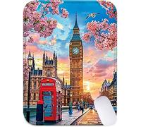 Tapis de Souris Paysage Tapis Souri 340x280, Petit sous Main Bureau Londres Mouse Pad Imperméable, Base Antidérapante Lavable la Vitesse et la Précision Améliorées pour PC, Ordinateur, Travail J2-494
