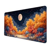 Tapis de Souris Paysage Tapis Souris XXL 900 x 400mm, Imperméable Mousepad Automne Motif Bords Cousus Conception Accessoire Bureau Base en Caoutchouc Antidérapant Surface pour Gamer, Bureau -hjw25066X