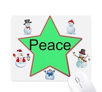 Tapis de souris « Peace Word » avec citation inspirante « Christmas Snowman »
