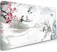 Tapis de Souris Peinture À L'Encre 1000x500mm Tapis de Souris Large étendu Tapis de Souris à Bords Cousus Base en Caoutchouc antidérapante Tapis de Souris de Jeu pour Ordinateur Gamer