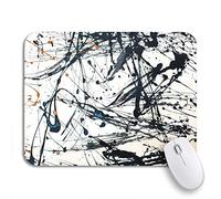 Tapis De Souris Peinture Contemporaine Rouge Abstraite Moderne Et Créative À L'Aquarelle De Pollock Jackson Tapis De Souris Carré Doux Tapis Souris, pour Ordinateur, 25 x 30cm