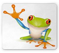 Tapis De Souris Pépinière Petite Grenouille Arboricole Graphique Vif Mascotte Faune Amical Personnage Drôle Imprimer Bureau Tapis Souris Doux Tapis De Souris D'Pour Jeux, Maison, 25x30cm
