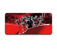 Tapis de Souris Persona 5 900x400mm Tapis de Souris XXL Multifonction Gaming Mousepad XXL Grand sous Main, Anime Souris 3mm Bureau Anti-Glissant Surface Texturée pour Ordinateur, Q