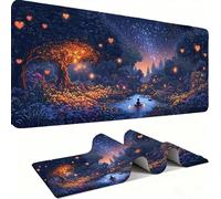 Tapis de Souris Personnages du Ciel Étoilé XXL 1000x500x3 mm Grand Tapis Souris Bords Cousus Imperméable Antidérapant Grand Accessoire Bureau étendu, Ordinateur Améliore Précision Vitesse j0xk-119