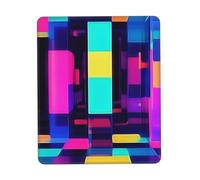 Tapis de souris personnalisé avec lampe de volume néon - Design unique pour les jeux et le bureau, impression couleur, base en caoutchouc antidérapant, parfait pour les ordinateurs portables et les