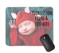 Tapis de Souris Personnalisé Avec Photo - Ajoutez Votre Propre Image, Texte, Logo ou Design Artistique - Antidérapant pour Bureau, Femme, Mari