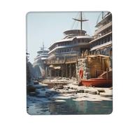 Tapis de souris personnalisé avec repose-poignet pour jeux et bureau pour plus de confort et de style au port du bateau géant