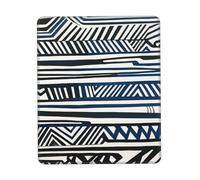 Tapis de souris personnalisé complexe avec lumières néon blanches et dorées - Design unique pour les jeux et le bureau, impression couleur, base en caoutchouc antidérapant, parfait pour les