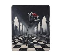Tapis de souris personnalisé échecs et roses - Design unique pour les jeux et le bureau, impression couleur, base en caoutchouc antidérapant, parfait pour ordinateur portable et bureau d'ordinateur