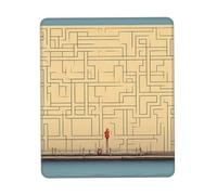 Tapis de souris personnalisé « Enter the maze of thinking » - Design unique pour les jeux et le bureau, impression couleur, base en caoutchouc antidérapant, parfait pour les ordinateurs portables et