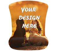Tapis de Souris Personnalisé Ergonomique Avec Support de Poignet - Photos et Texte Personnalisés, Base Antidérapante, Coussin en Gel Confortable pour Bureau
