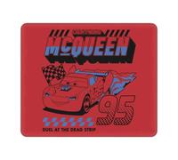 Tapis de souris personnalise Lightning McQueen Duel The Drag Strip, tapis de souris en caoutchouc antiderapant avec bords cousus durables, tapis de souris de bureau