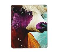 Tapis de souris personnalisé moitié humain, moitié angus bull - Design unique pour les jeux et le bureau, impression couleur, base en caoutchouc antidérapant, parfait pour les ordinateurs portables et