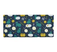 Tapis de souris personnalisé motif chats d'aliens de l'espace pour écrire, 80 x 30 cm