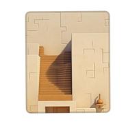 Tapis de souris personnalisé Temple du désert - Design unique pour les jeux et le bureau, impression couleur, base en caoutchouc antidérapant, parfait pour les ordinateurs portables et les bureaux