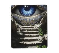 Tapis de souris personnalisé The All-Seeing Eye - Design unique pour les jeux et le bureau, impression couleur, base en caoutchouc antidérapant, parfait pour les ordinateurs portables et les bureaux