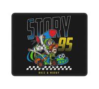 Tapis de souris personnalise Toy Story Buzz l'Éclair Woody, tapis de souris de bureau pour PC avec bords cousus, tapis de souris en caoutchouc antiderapant pour joueur