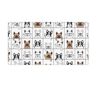 Tapis De Souris Pet French Bulldog Mouse Pad Parfait sous-Main Comfortable Mousepad pour Table Voyage Claviers 25X30CM