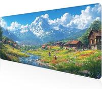 Tapis De Souris Petite Ville,Sous Main Bureau Prairie Tapis De Souris XXL Gaming 1200x600x3mm Protege Bureau Base AntidéRapante,Durable ImperméAble Tissu Texturé Microtissu AméLiore PréCision Y1-950