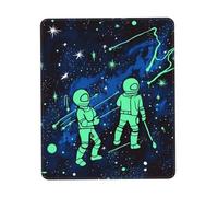 Tapis de souris phosphorescent imperméable avec base en caoutchouc antidérapant, tapis de souris de jeu lisse avec bords cousus pour décoration de maison, bureau, accessoires de bureau, 25,4 x 30,5 cm