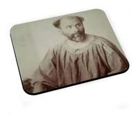 Tapis de souris Photo noir et blanc de gustave klimt / portrait d'artiste Noir G