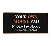 Tapis De Souris Photo Personnalisé, Grand Tapis de Bureau à Bords Cousus Personnalisés avec Votre Image et Votre Texte, Cadeaux de Logo Créatifs 90x40cm