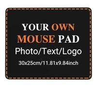 Tapis De Souris Photo Personnalisé, Tapis de Bureau à Bords Cousus Personnalisés avec Votre Image et Votre Texte, Cadeaux de Logo Créatifs 30x25cm