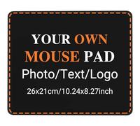 Tapis De Souris Photo Personnalisé, Tapis de Bureau à Bords Cousus Personnalisés avec Votre Image et Votre Texte, Cadeaux de Logo Créatifs 26x21cm