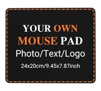 Tapis De Souris Photo Personnalisé, Tapis de Bureau à Bords Cousus Personnalisés avec Votre Image et Votre Texte, Cadeaux de Logo Créatifs 24x20cm