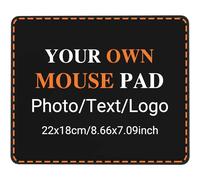 Tapis De Souris Photo Personnalisé, Tapis de Bureau à Bords Cousus Personnalisés avec Votre Image et Votre Texte, Cadeaux de Logo Créatifs 22x18cm