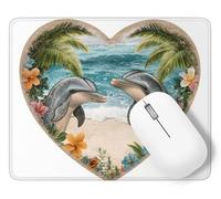 Tapis De Souris Plage Mouse Pad Petit 60 x 40 cm, Dauphin Tapis Souris Gamer, Base en Caoutchouc Imperméable et Antidérapante, Offrez-Vous Une Glisse Ultra-Douce et Un Suivi Optimal Jeux p1j-978