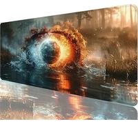 Tapis de Souris Planète Tapis de Souris Gaming XXL 600x400x3mm, Mystère Mouse Pad Imperméable et Antidérapant Les Bords à Double Couture Assurent Durabilité, Tandis Microfibre Cadeaux Homme N1-1153