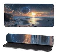 Tapis de Souris PlanèTe, Tapis de Souris XXL Ciel éToilé 1200x600x3mm, Large Mouse Pad Gaming, Coudre Les Bords, Antidérapant Rubber Base Mouse Pad, for Office and Gaming, Cadeaux pour Hommes MM-785