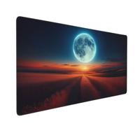 Tapis de Souris Pleine Lune 800x400 mm XXL Tapis Souris Gaming Grand, Mouse Pad Champ sous Main Bureau avec Base en Caoutchouc Antidérapant pour PC, Ordinateur Portable, Gamer, Maison, Bureau -MP60